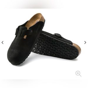 Birkenstock Boston clogs - suede black - size 8 (41 EU) narrow fit